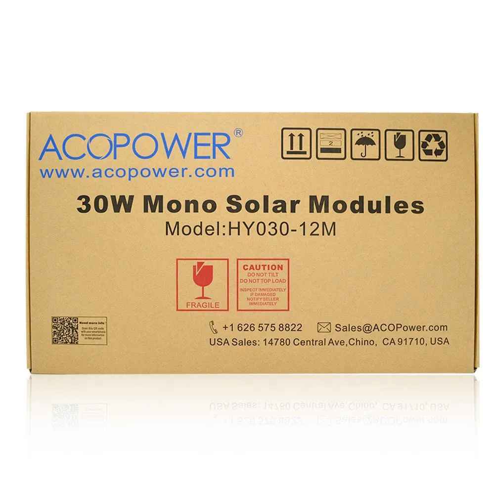 ACOPOWER 30 Watts Mono Solar Panel, 12V