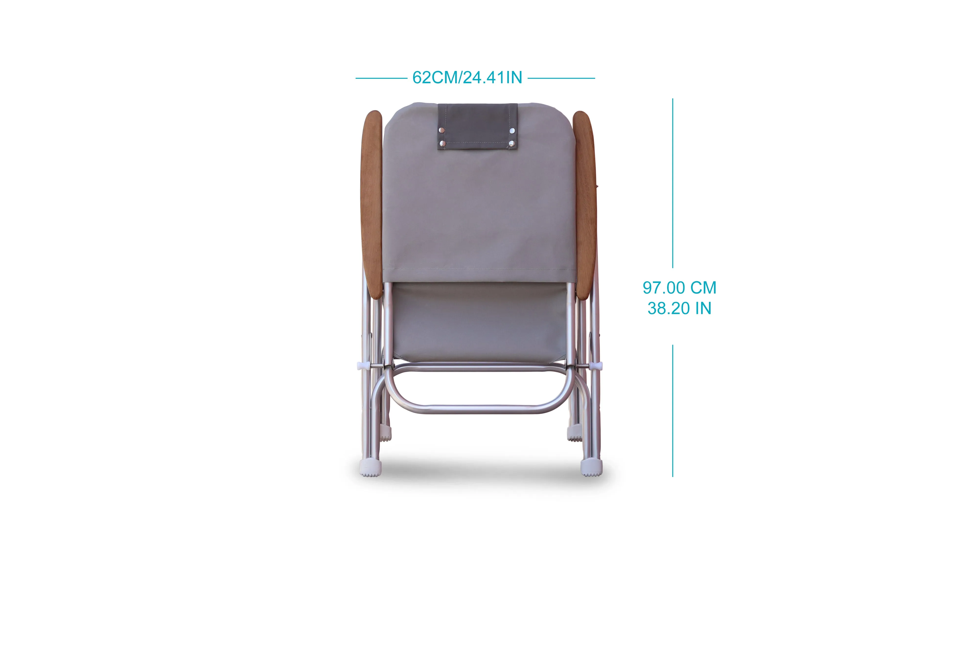 Aluminum Folding Reclining Boat Chair in 4 Positions.Adjustable Head Rest.Iroko Armrests. R120