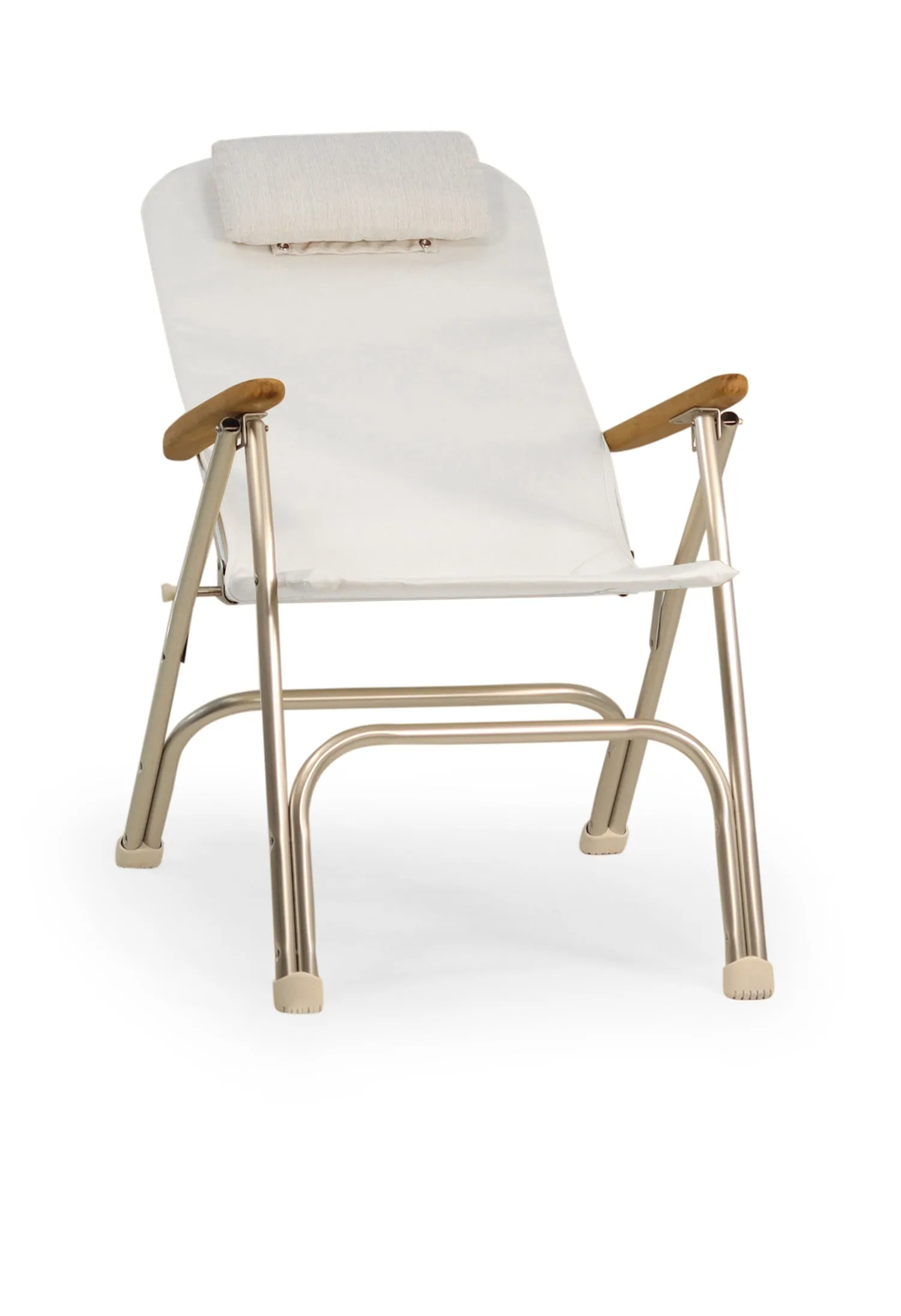 Aluminum Folding Reclining Boat Chair in 4 Positions.Adjustable Head Rest.Iroko Armrests. R120