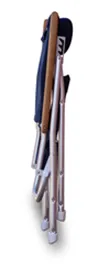 Aluminum Folding Reclining Boat Chair in 4 Positions.Adjustable Head Rest.Iroko Armrests. R120