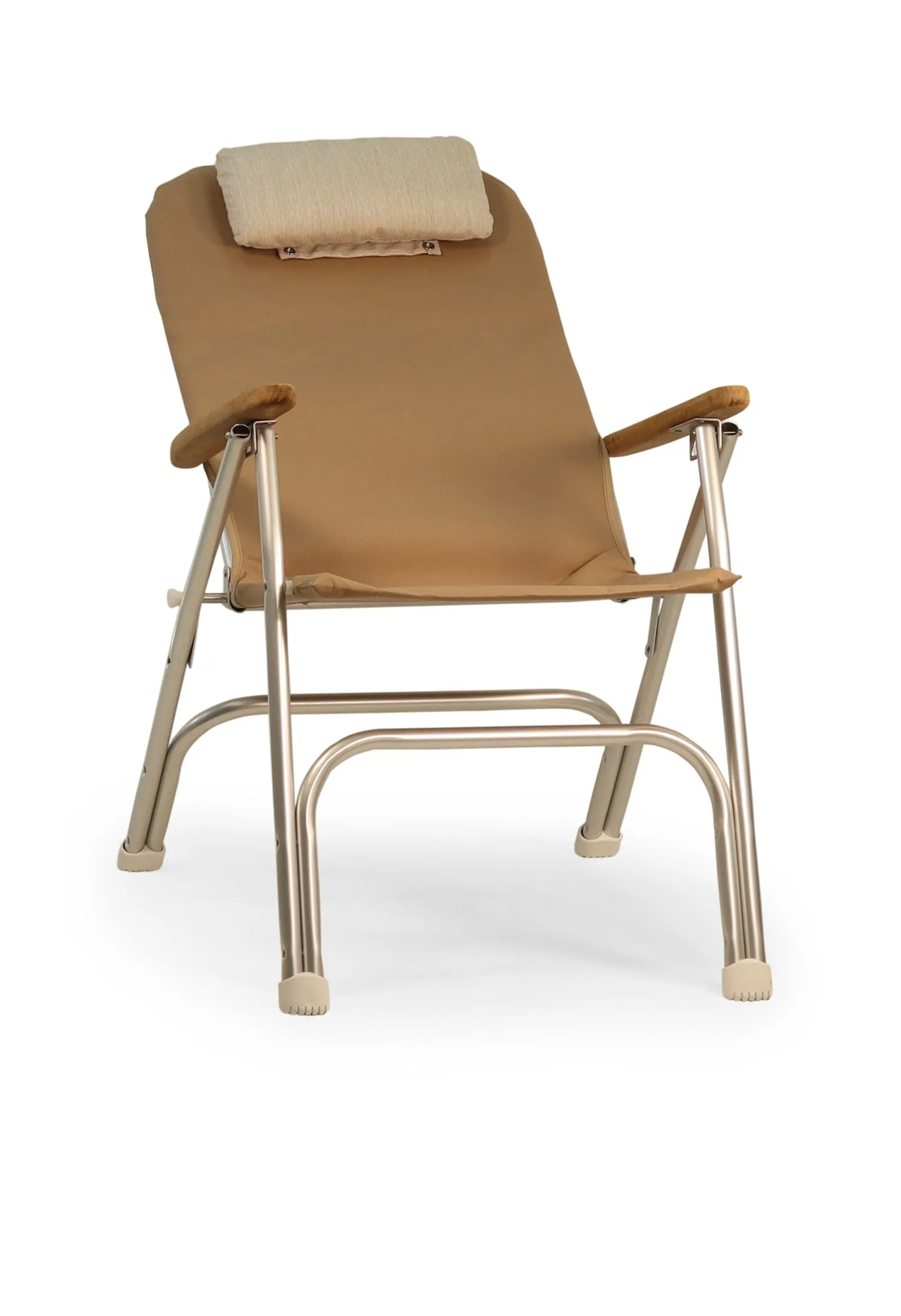 Aluminum Folding Reclining Boat Chair in 4 Positions.Adjustable Head Rest.Iroko Armrests. R120