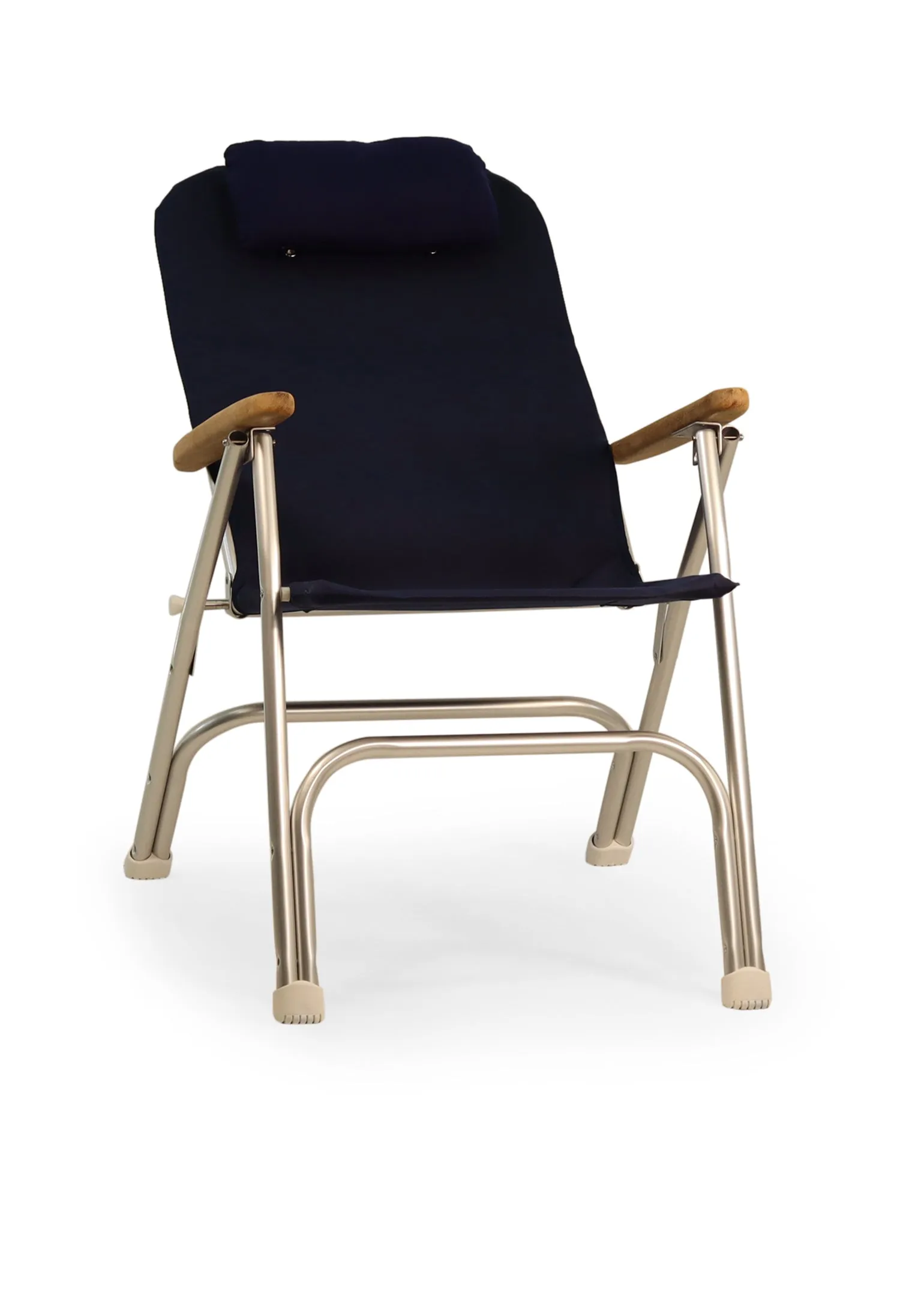 Aluminum Folding Reclining Boat Chair in 4 Positions.Adjustable Head Rest.Iroko Armrests. R120