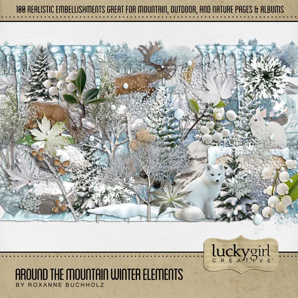 Around the Mountain Winter Digital Scrapbook Bundle