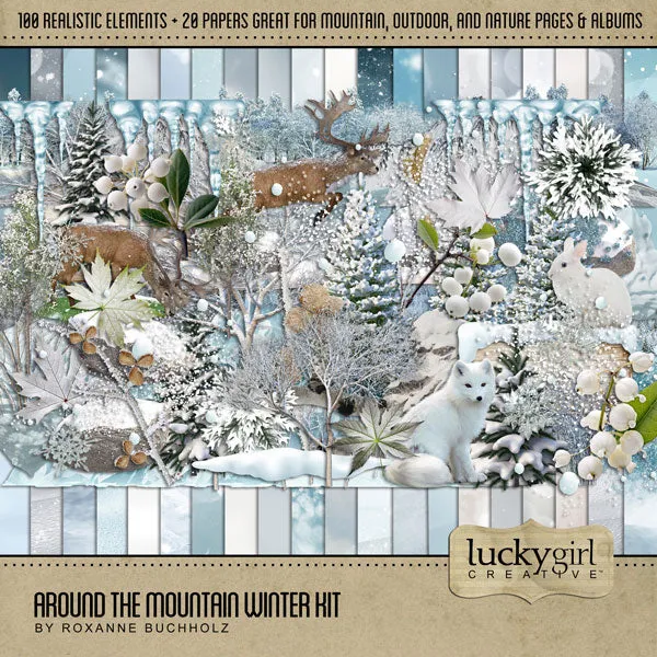 Around the Mountain Winter Digital Scrapbook Bundle
