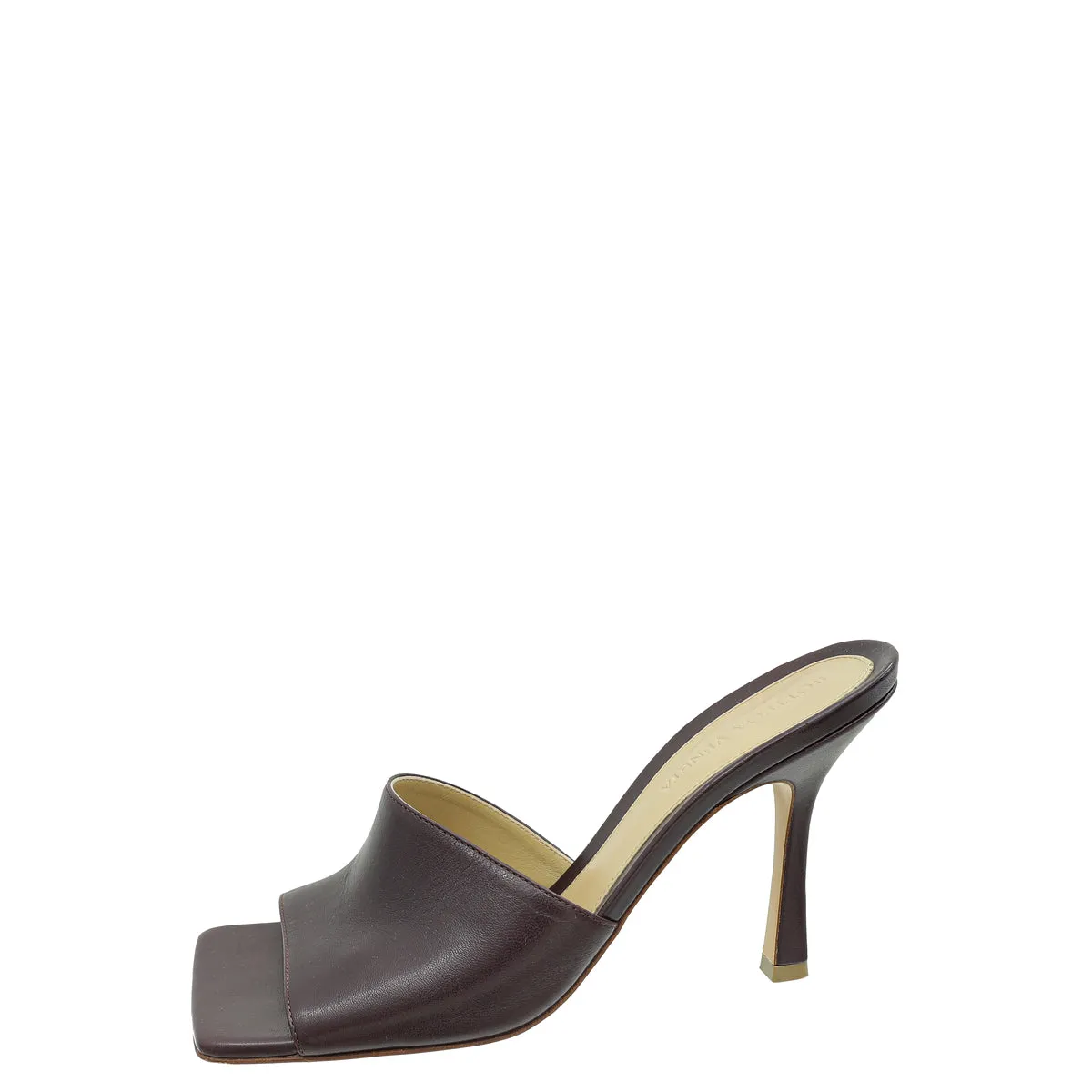 Bottega Veneta Chocolate Stretch Heeled Mule 37