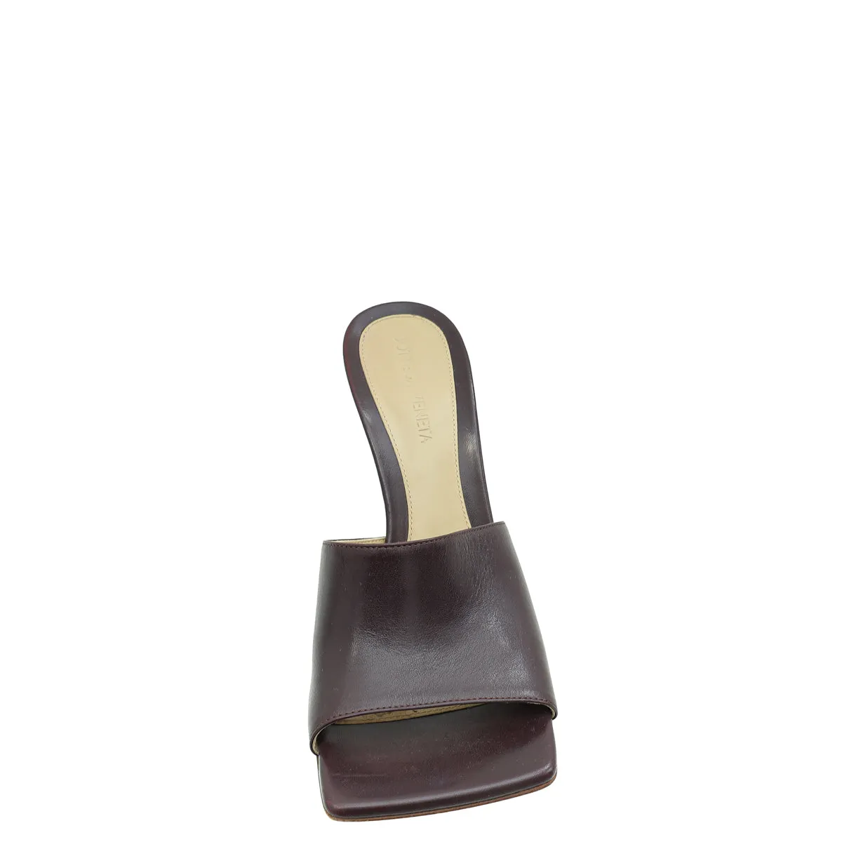 Bottega Veneta Chocolate Stretch Heeled Mule 37