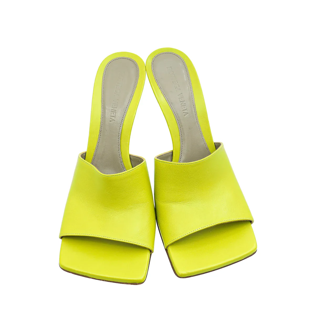 Bottega Veneta Kiwi Stretch Heeled Mule 37