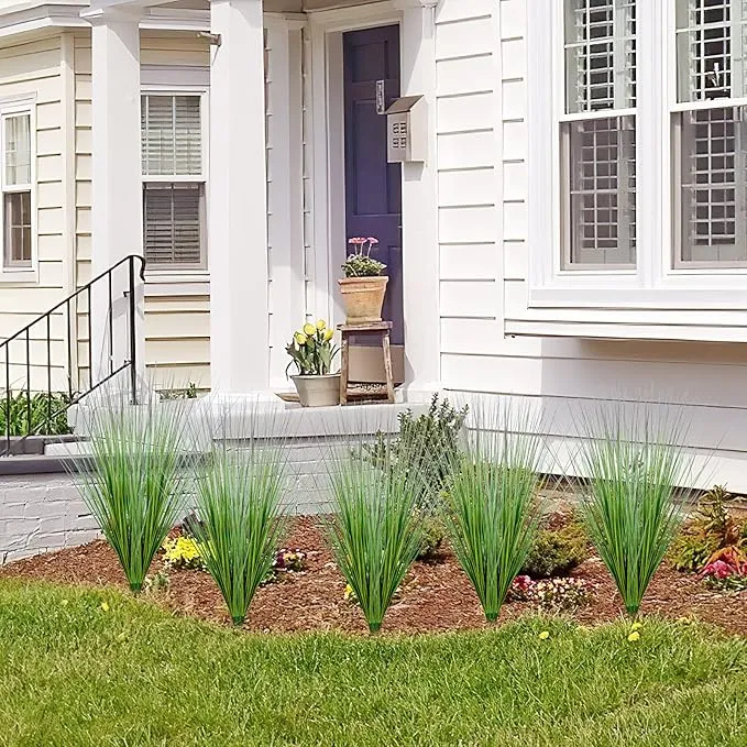 Bulk 10pcs Large Artificial Plants Onion Grass Greenery Shrubs for Outdoors and Indoors Wholesale