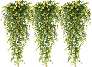 Bulk 3Pcs Spring Flowers Hanging Garland for Basket Outdoors UV Protection Wholesale