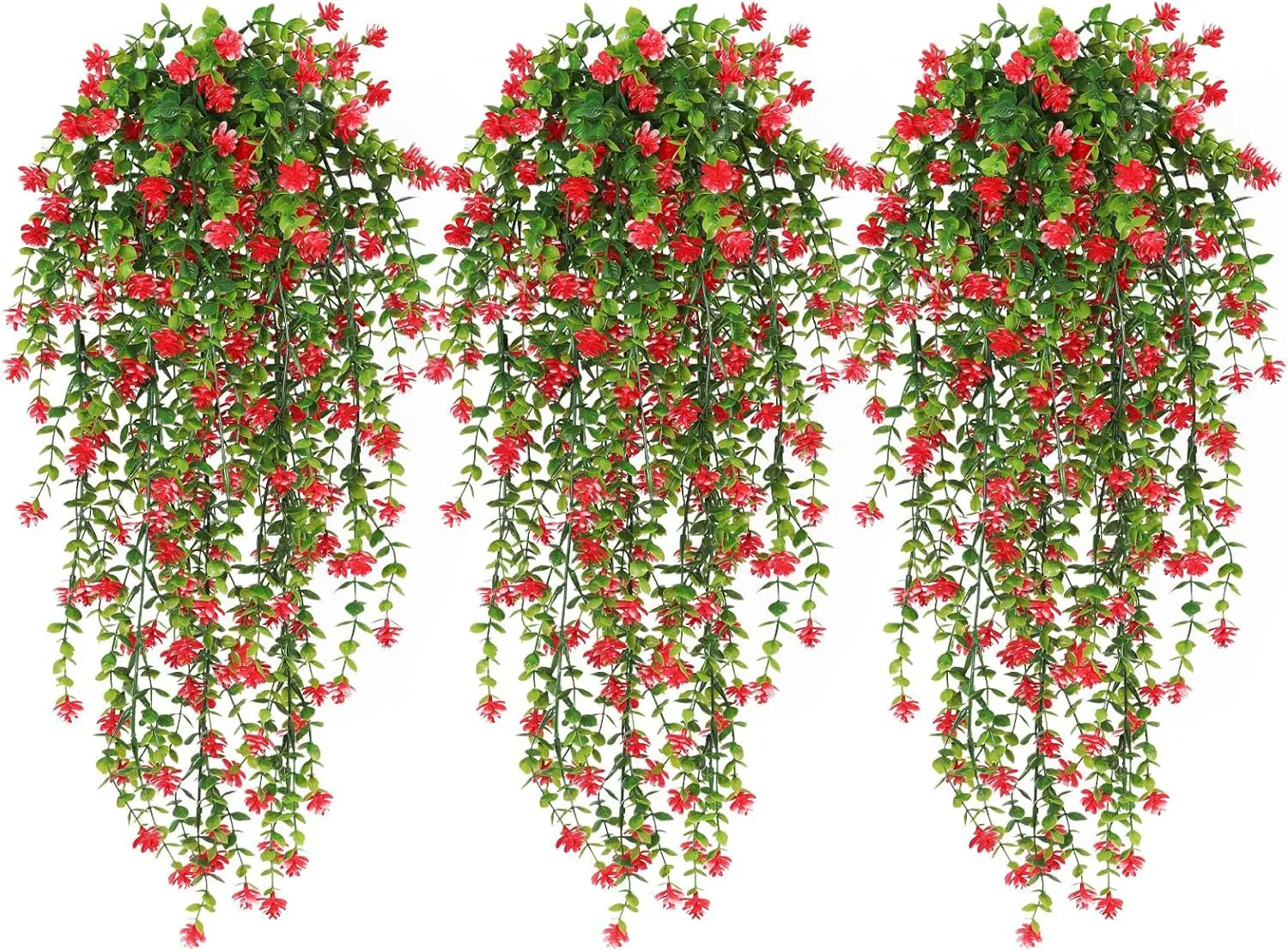 Bulk 3Pcs Spring Flowers Hanging Garland for Basket Outdoors UV Protection Wholesale
