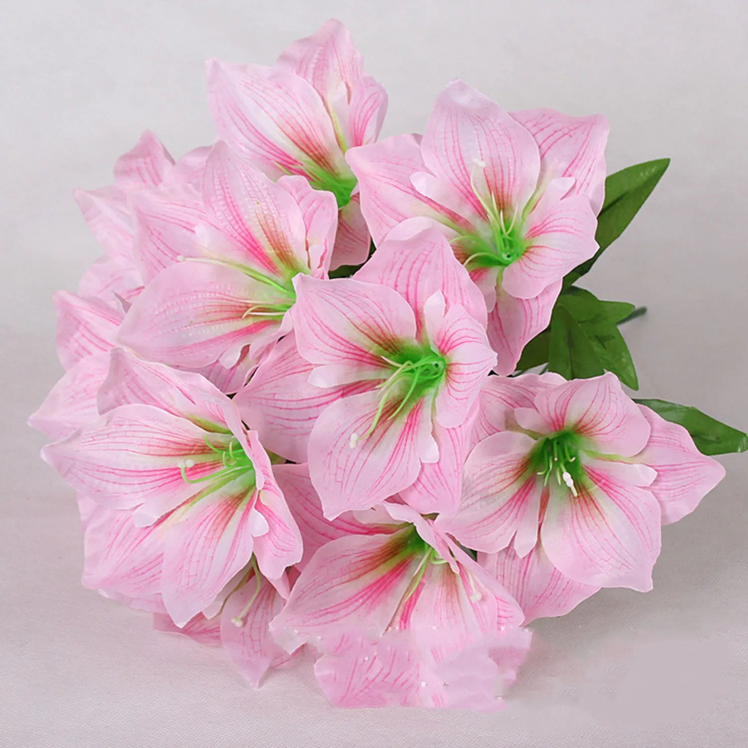 Bulk Amaryllis Bush Artificial Flowers for Outdoors Christmas Cemetery Garden Decoration Wholesale