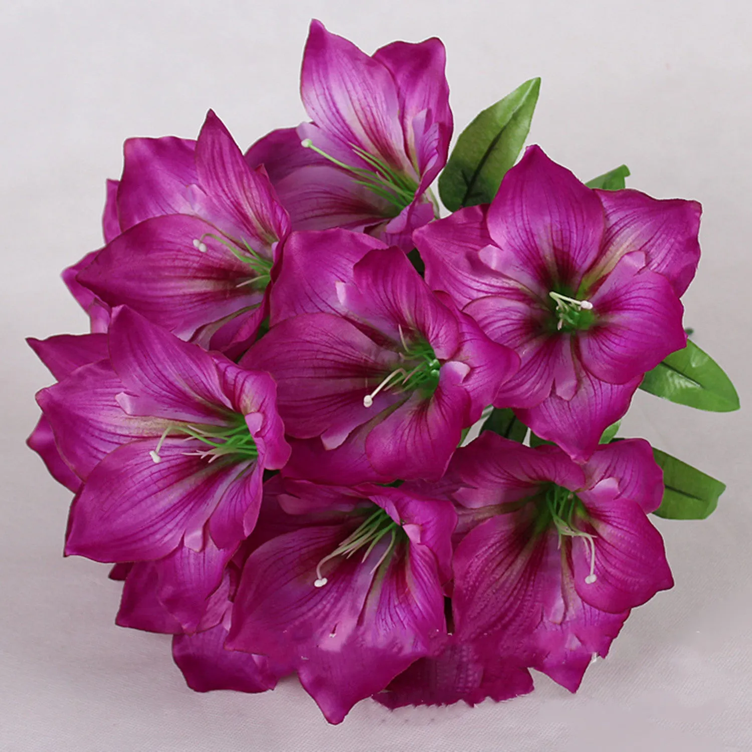 Bulk Amaryllis Bush Artificial Flowers for Outdoors Christmas Cemetery Garden Decoration Wholesale