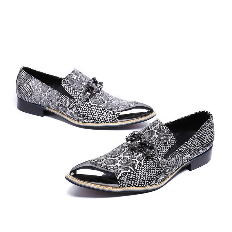 Business leisurely youth personality pointed toe shoes daily success men's fashion leather shoes Korean version of high-heeled men's trendy shoes