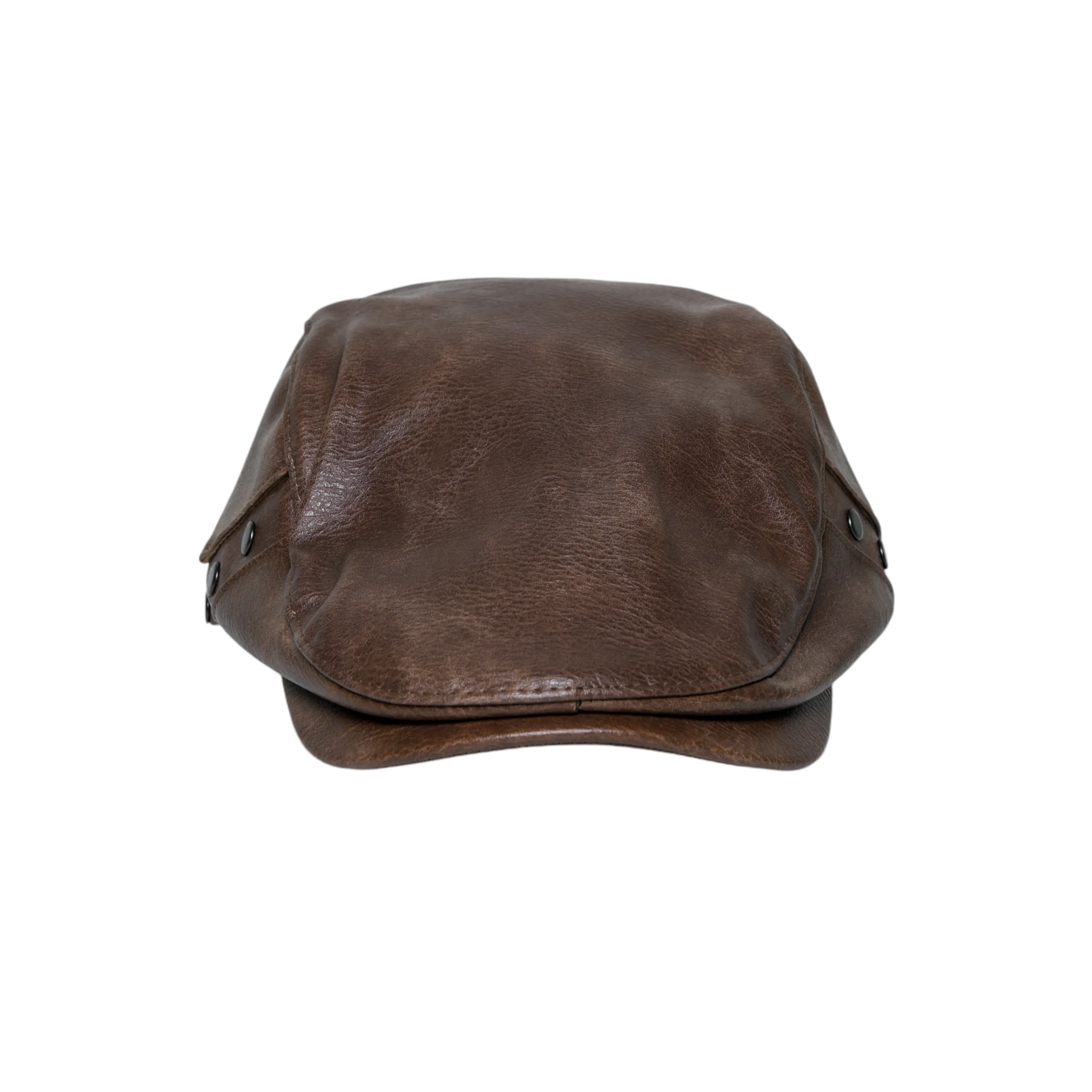 Chokore PU Leather Ivy Cap with Rivet Detailing (Brown)