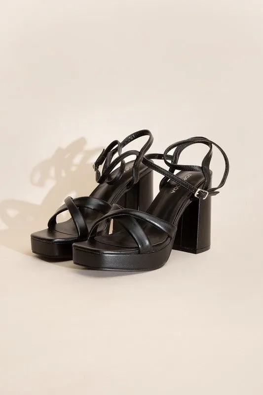 Cross Ankle Strappy Heels