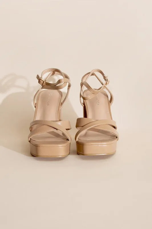 Cross Ankle Strappy Heels
