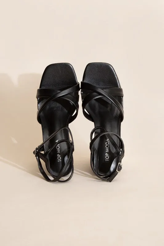 Cross Ankle Strappy Heels