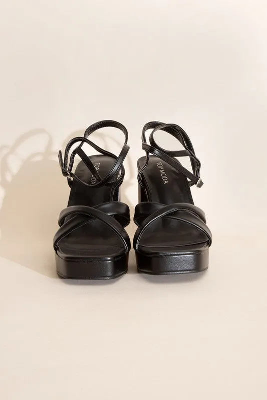 Cross Ankle Strappy Heels