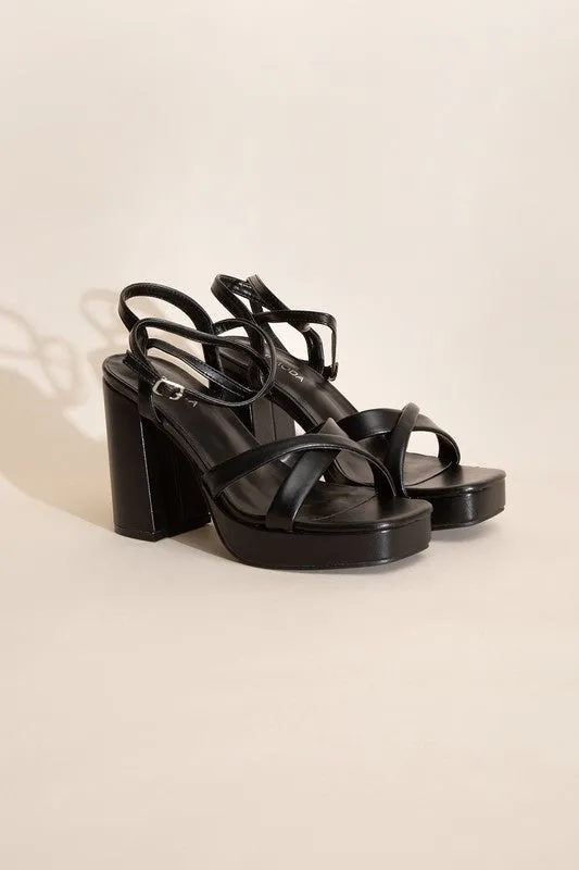 Cross Ankle Strappy Heels