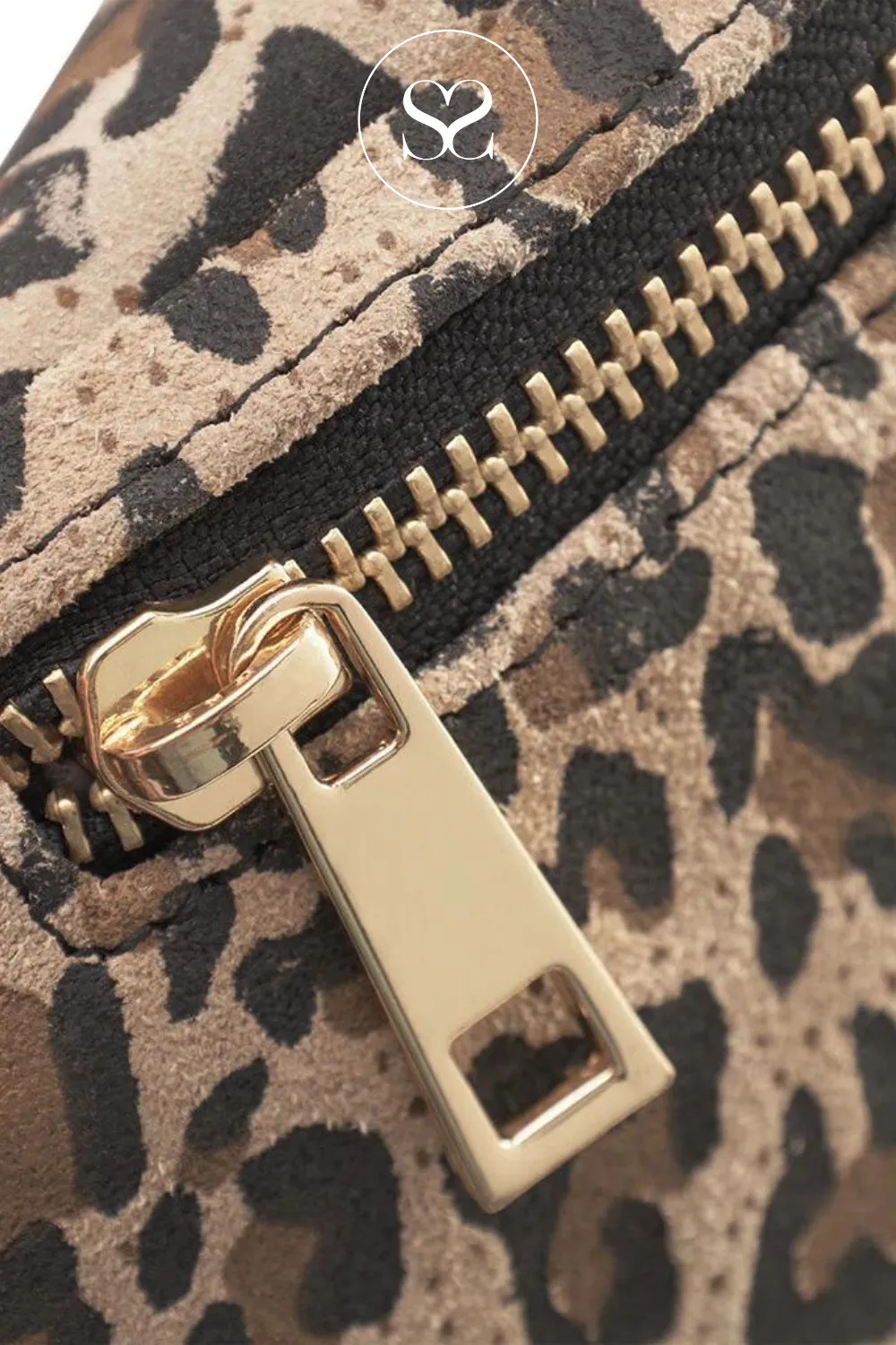 DEPECHE 12556 LEATHER LEOPARD CROSSBODY  BUMBAG