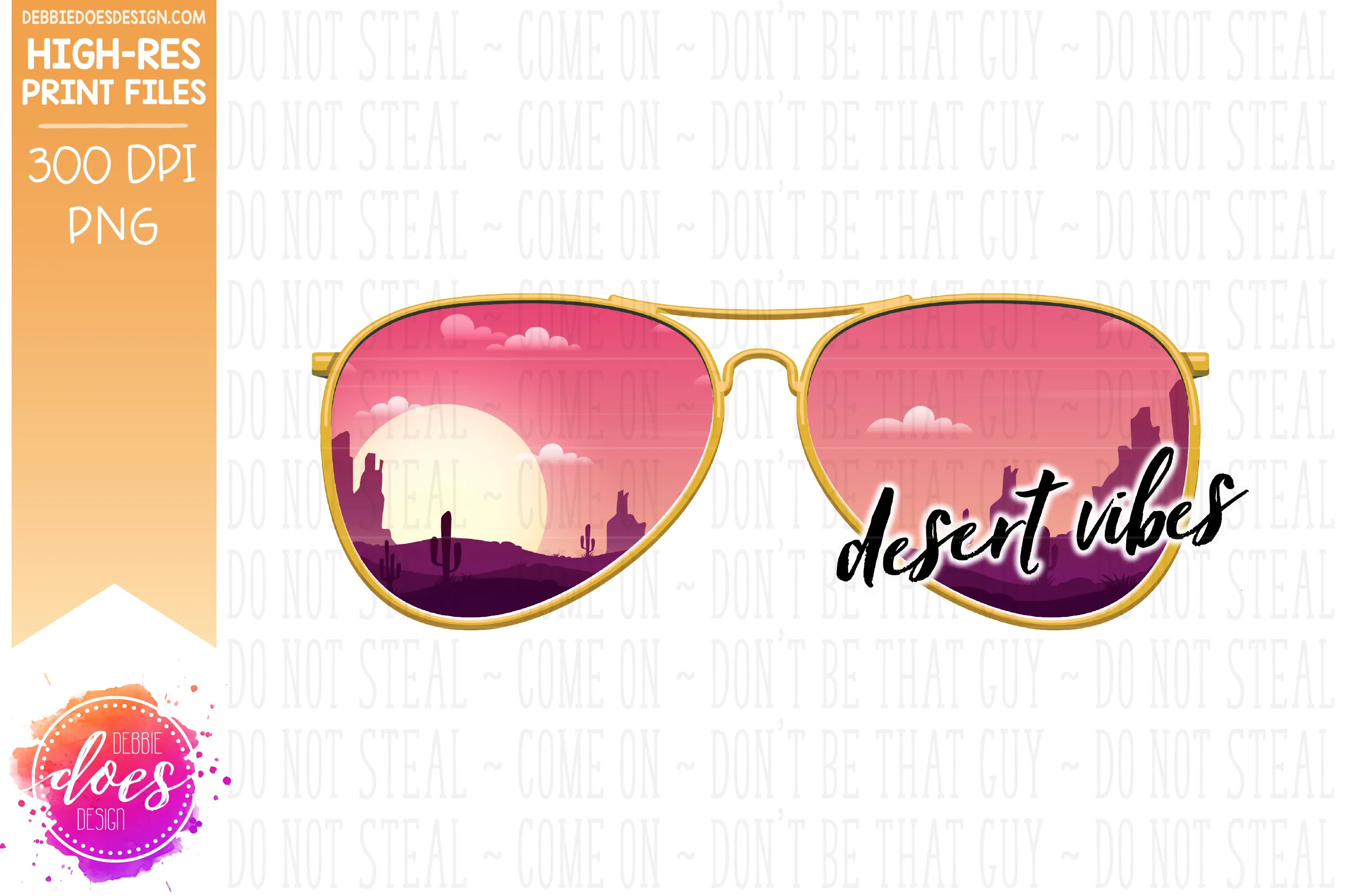 Desert Vibes Sunglasses - Sublimation/Printable Design