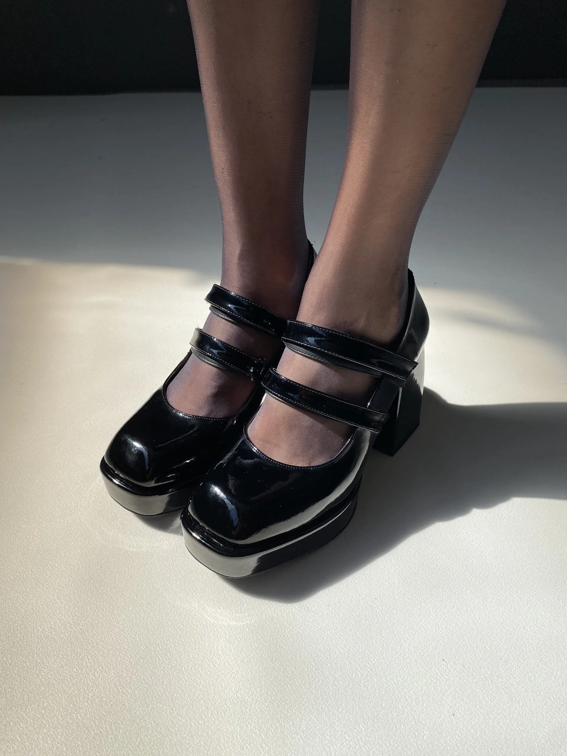 DSM Anteha black patent platform high-heeled women's shoe - Cadereyta Jiménez