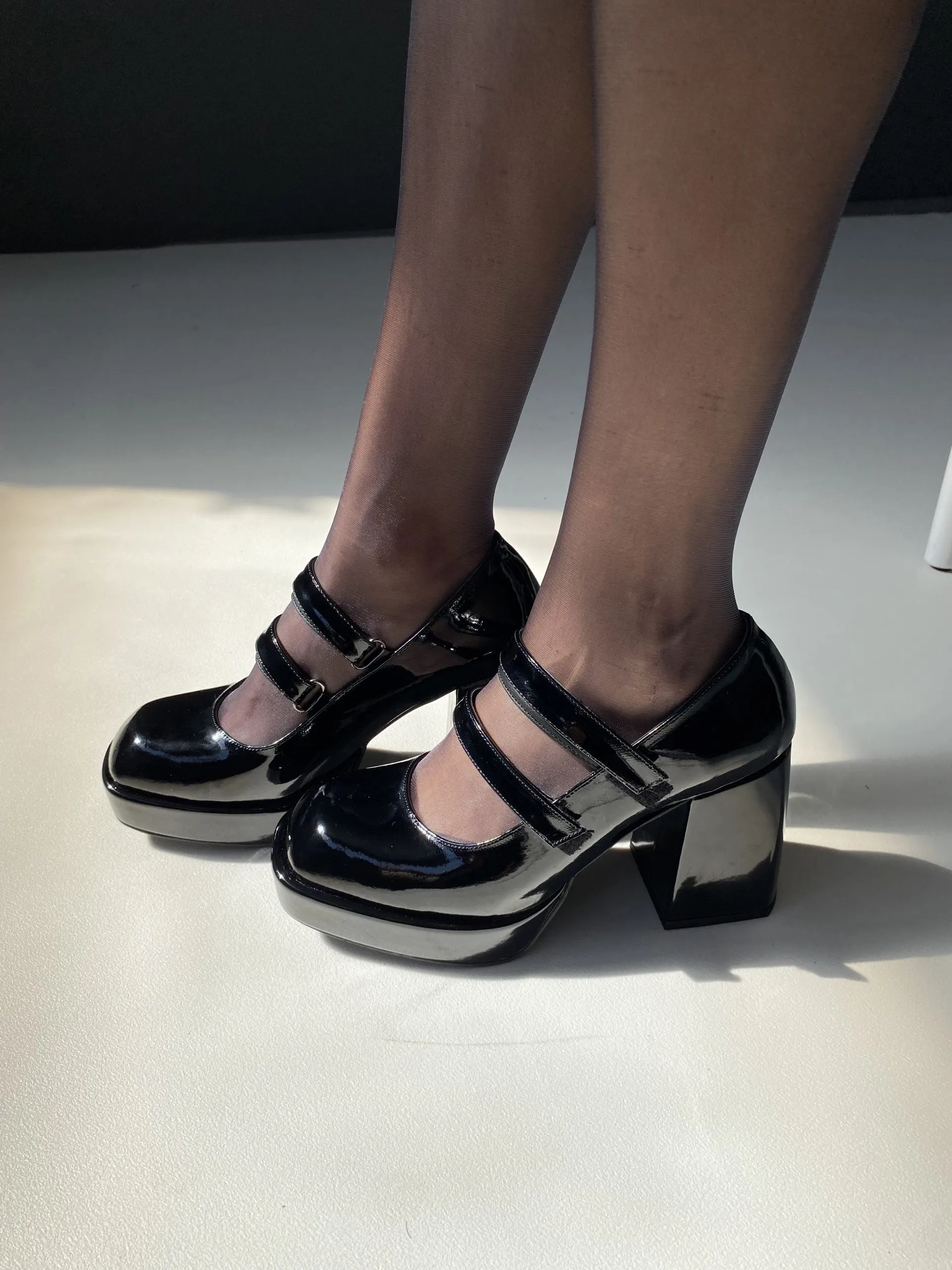 DSM Anteha black patent platform high-heeled women's shoe - Cadereyta Jiménez