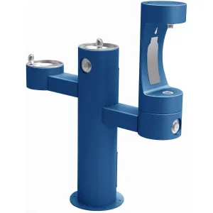 Elkay Outdoor ezH2O Lower Bottle Filling Station Tri-Level Pedestal, Non-Filtered Non-Refrigerated FR Blue LK4430BF1LFRKBLU