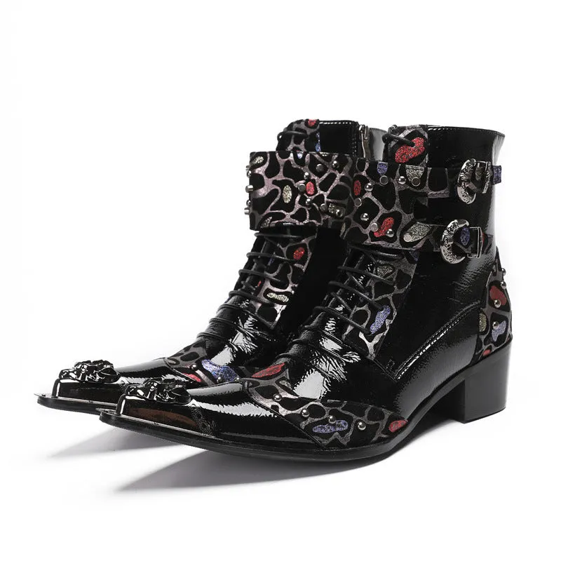 Foreign trade large size British leather boots brand Korean version Martin boots high top leather shoes men's velvet pointed Chelsea boots men's boots