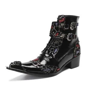 Foreign trade large size British leather boots brand Korean version Martin boots high top leather shoes men's velvet pointed Chelsea boots men's boots