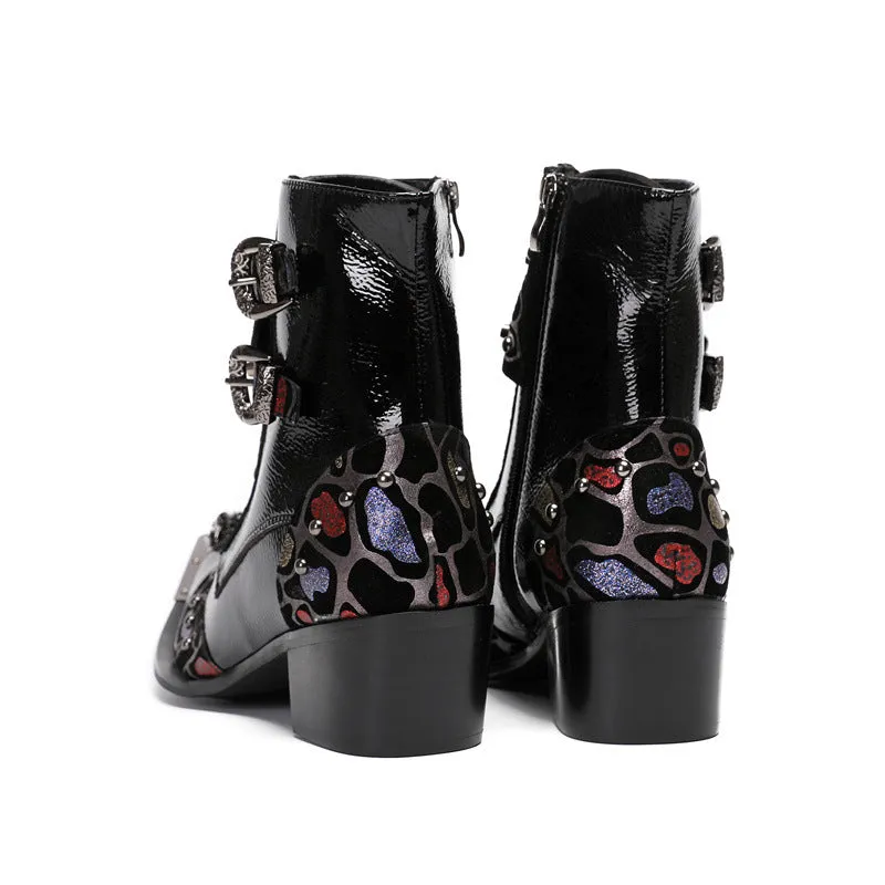 Foreign trade large size British leather boots brand Korean version Martin boots high top leather shoes men's velvet pointed Chelsea boots men's boots