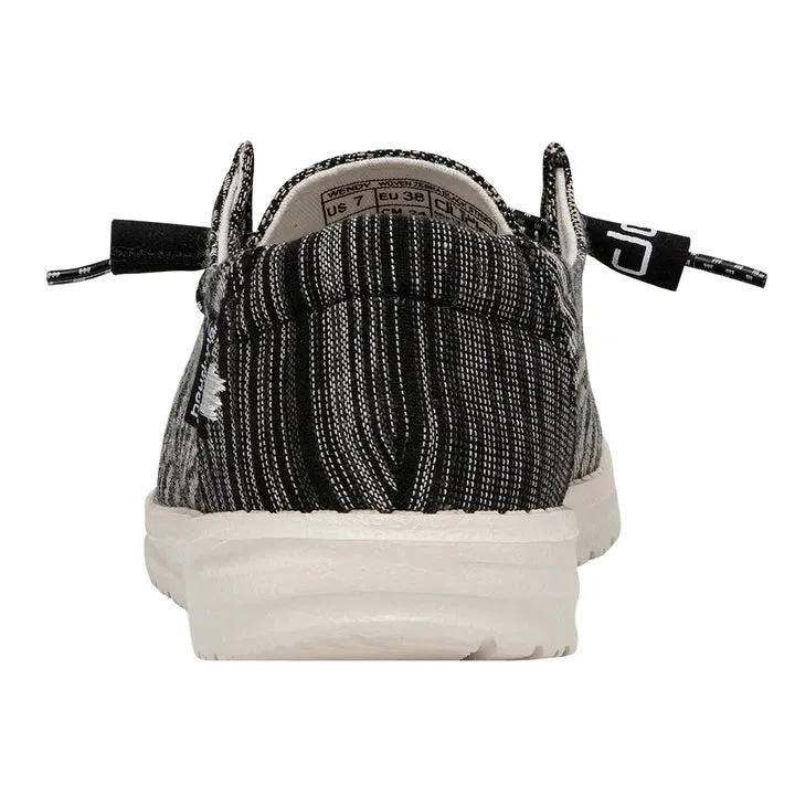 Hey Dude Wendy Woven Zebra Black Stripe