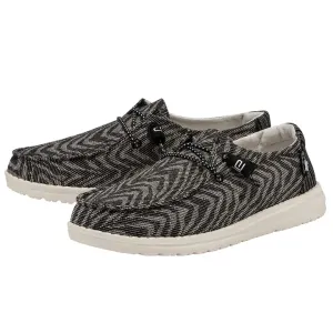 Hey Dude Wendy Woven Zebra Black Stripe