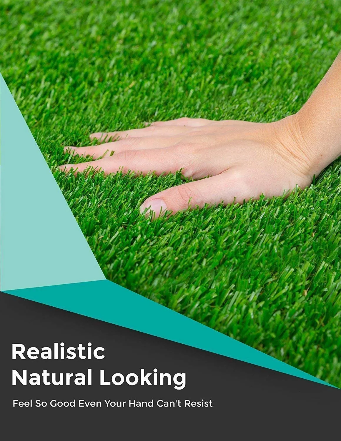 Kuber Industries High Density Artificial Grass Carpet Mat (6.5 x 10 ft, Green, GrassCT100)
