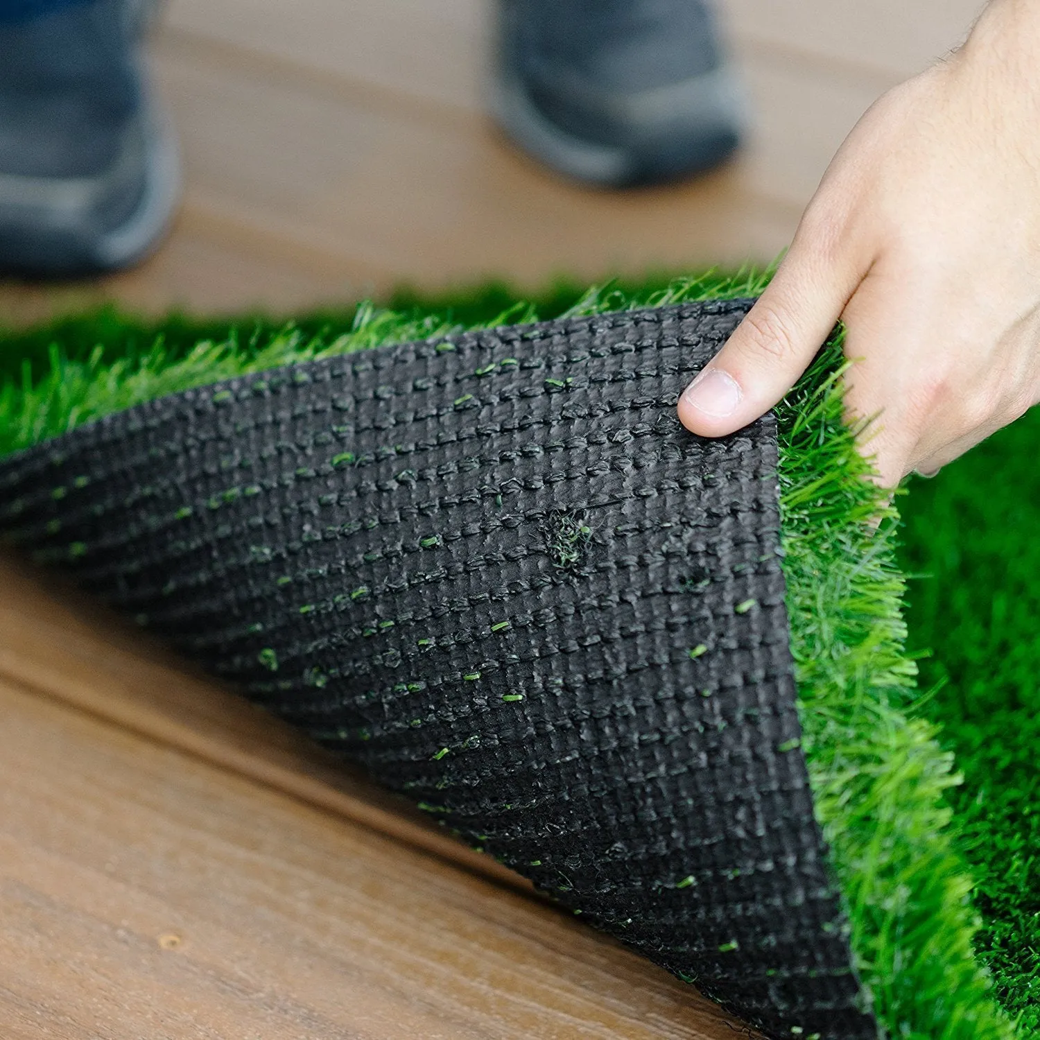 Kuber Industries High Density Artificial Grass Carpet Mat (6.5 x 10 ft, Green, GrassCT100)
