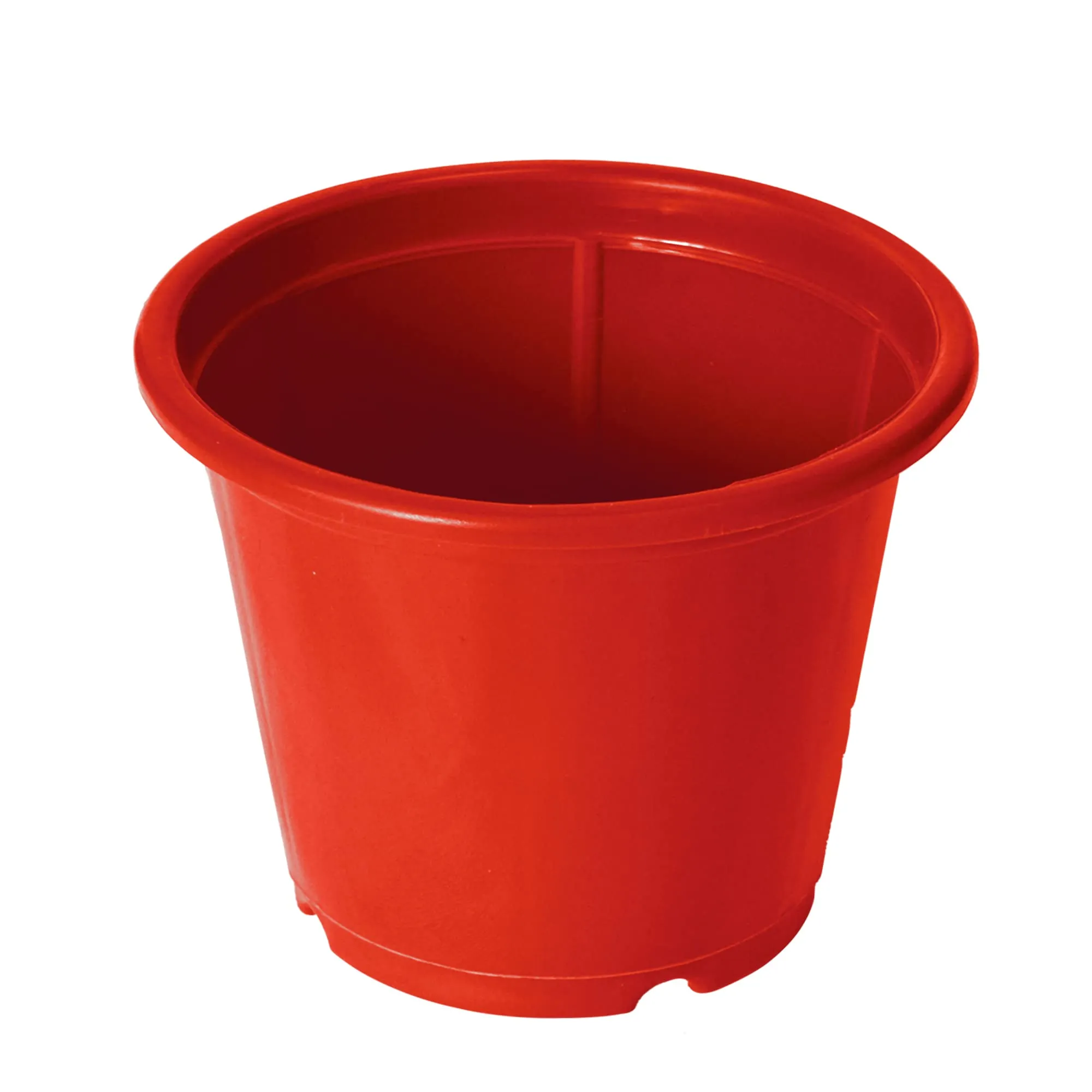 Kuber Industries Plastic Planters|Gamla|Flower Pots for Garden Nursery Home Décor,8"x6",Pack of 8 (Red)