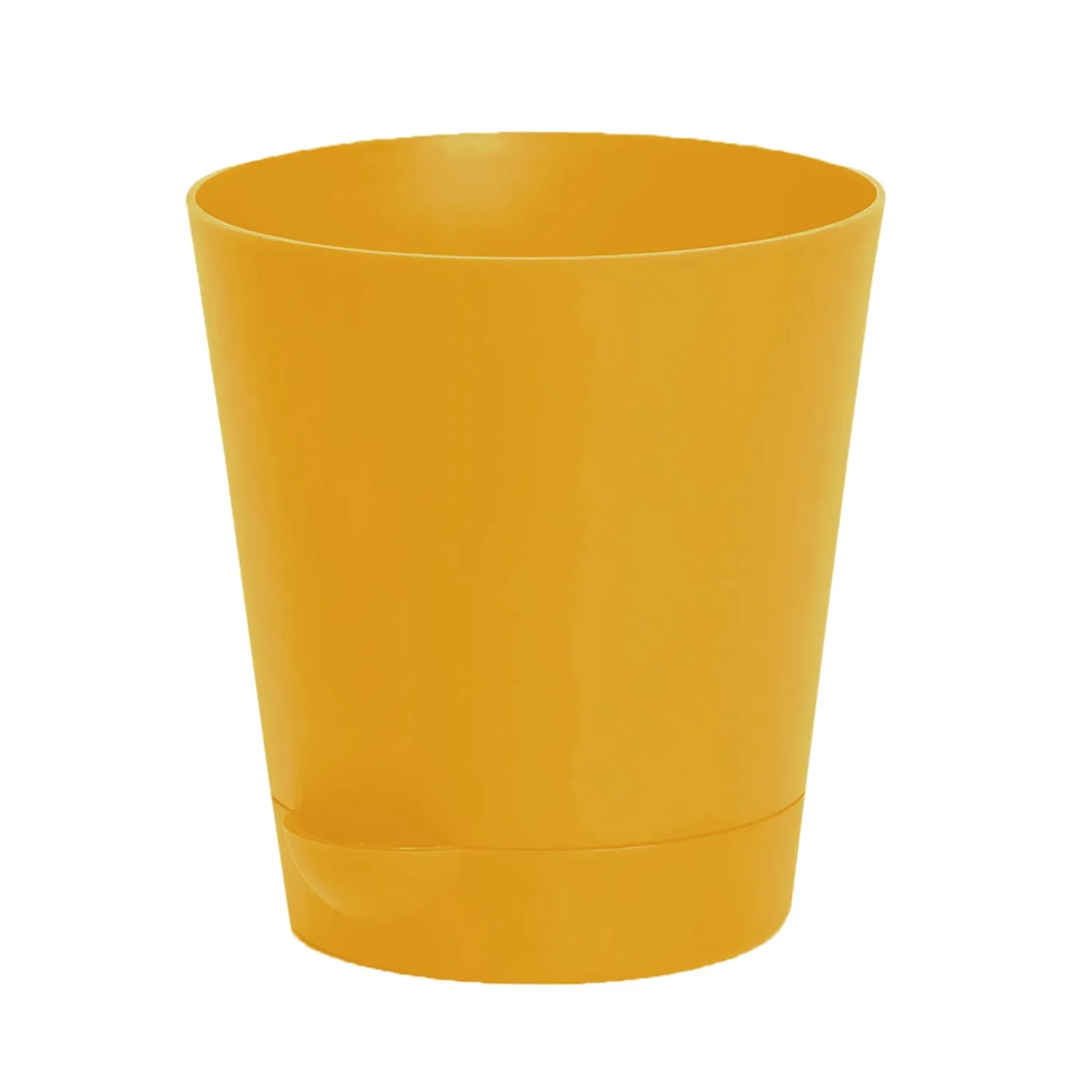 Kuber Industries Plastic Titan Pot|Garden Container for Plants & Flowers|Self-Watering Pot with Drainage Holes,6 Inch,Pack of 3 (Yellow)