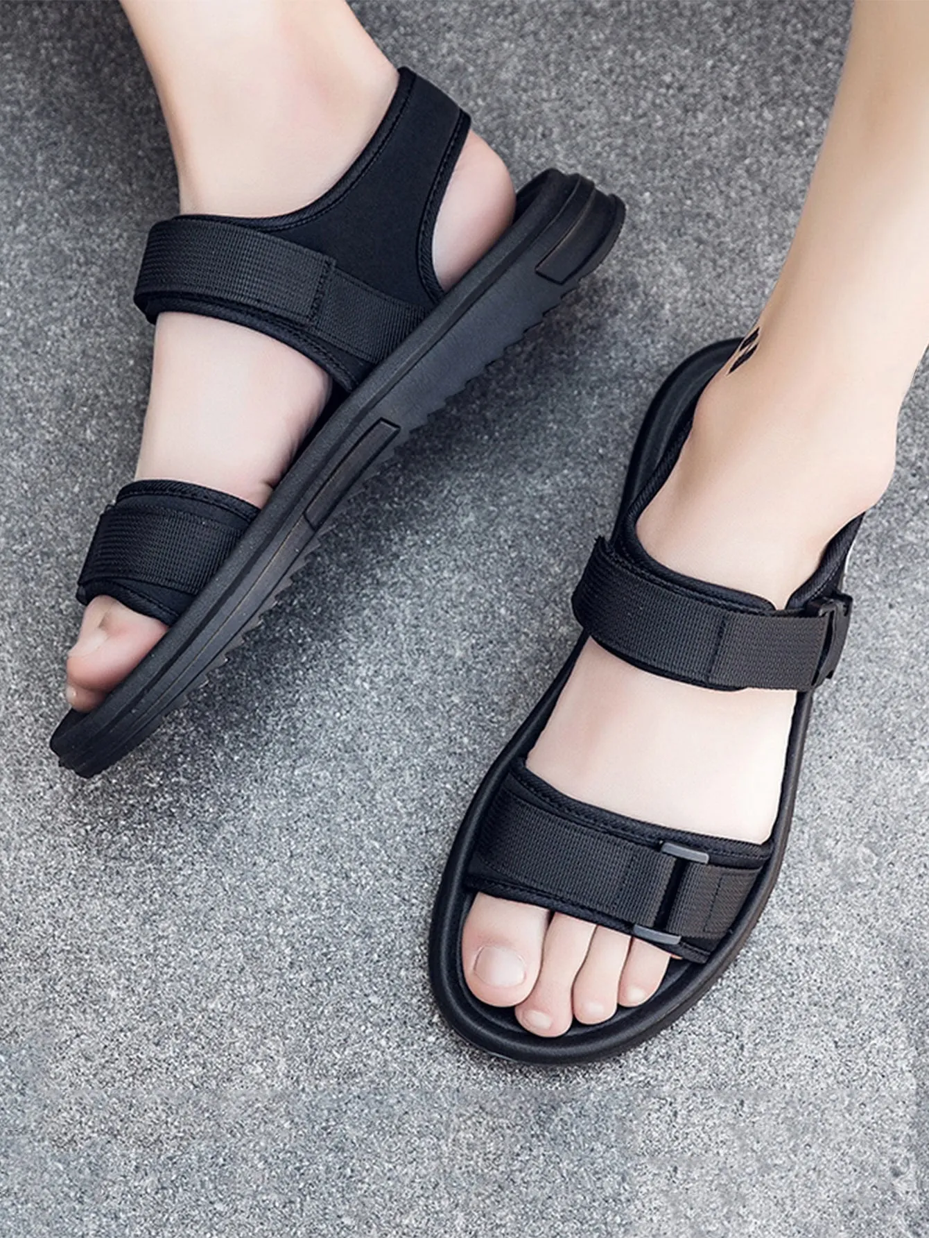 Men Buckle Decor Sport Sandals