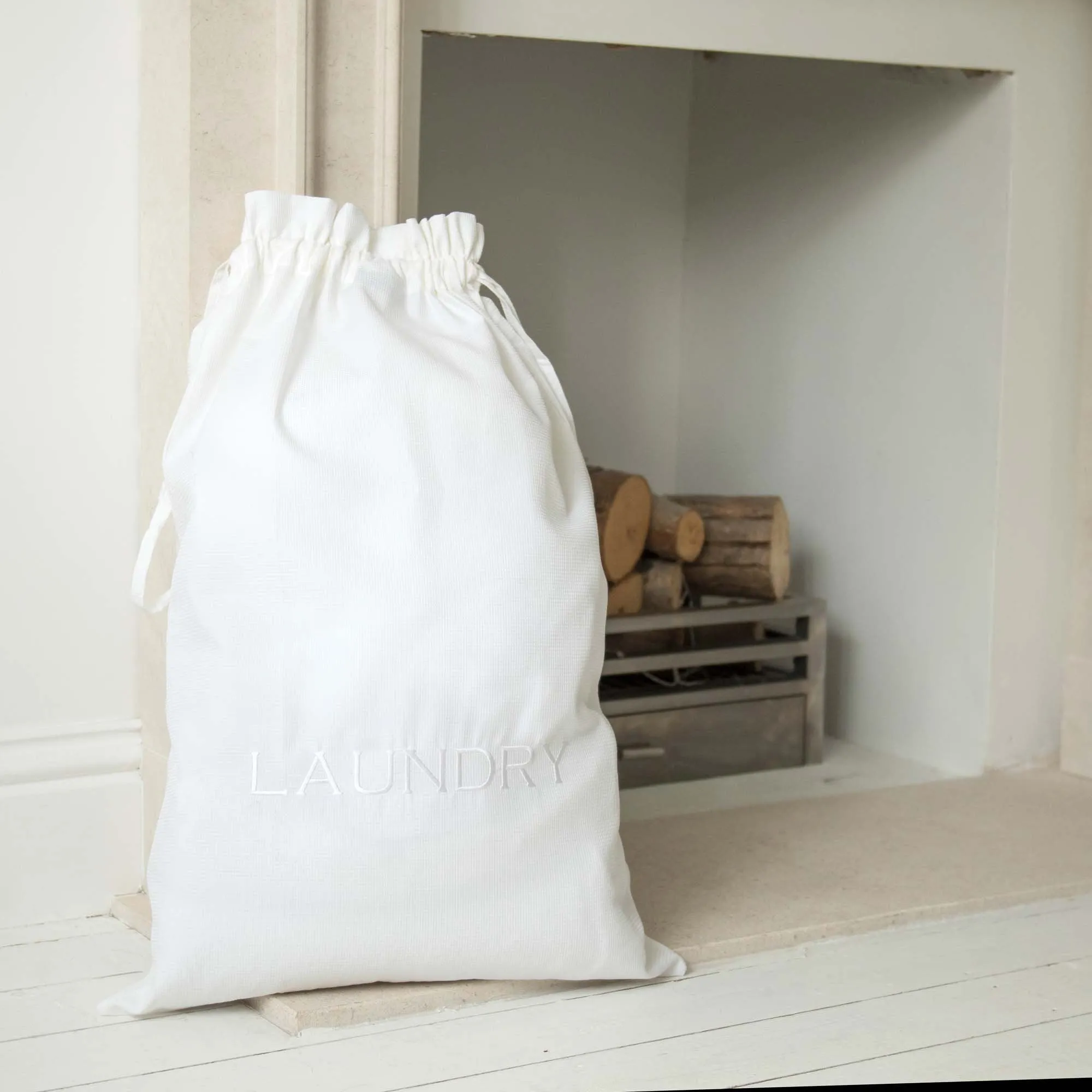 Milan White Waffle Bags with Laundry, Hairdryer, Bath Mat, News and Shoe Bag Collection