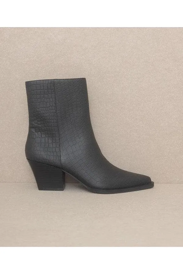 OASIS SOCIETY Miley - Alligator Print Booties