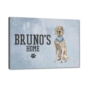 Personalized Dog Name Plate for Main Gate -Silly Weimaraner