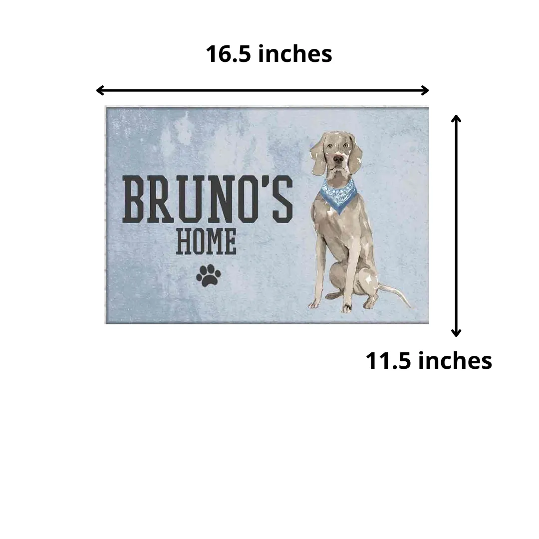 Personalized Dog Name Plate for Main Gate -Silly Weimaraner