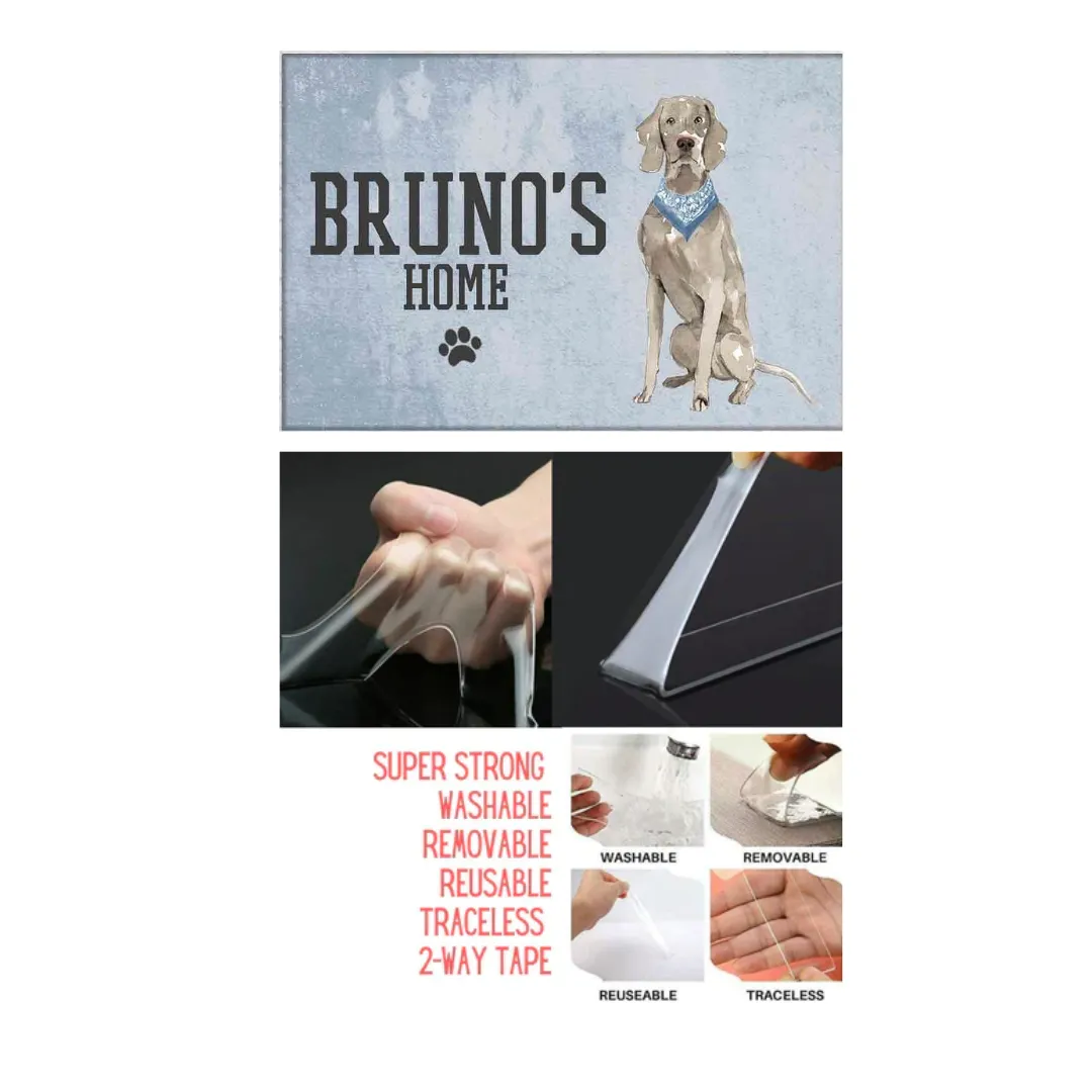 Personalized Dog Name Plate for Main Gate -Silly Weimaraner