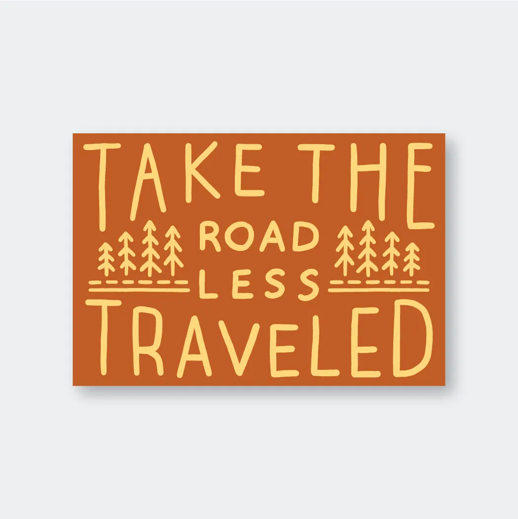 Road Less Traveled Sticker