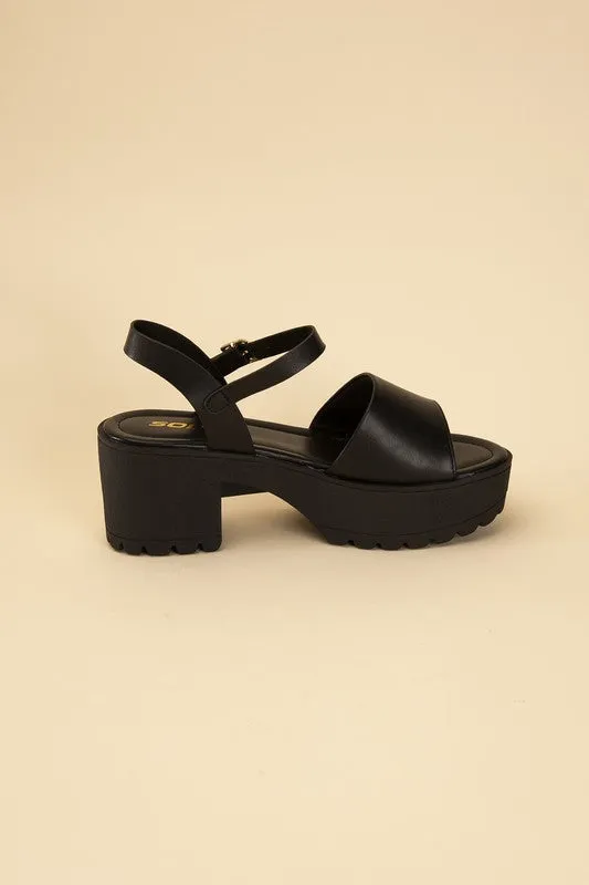 SODA STACIE Chunky Platform Sandals
