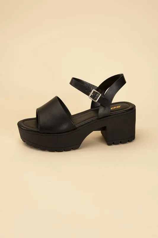 SODA STACIE Chunky Platform Sandals