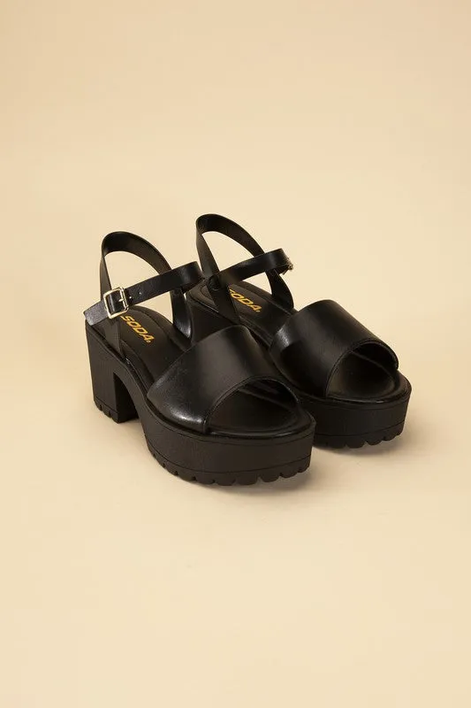 SODA STACIE Chunky Platform Sandals