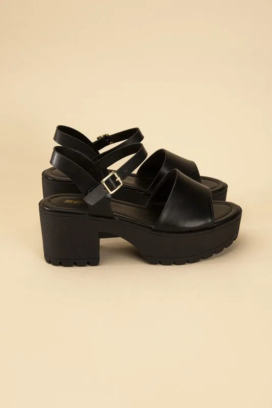 SODA STACIE Chunky Platform Sandals