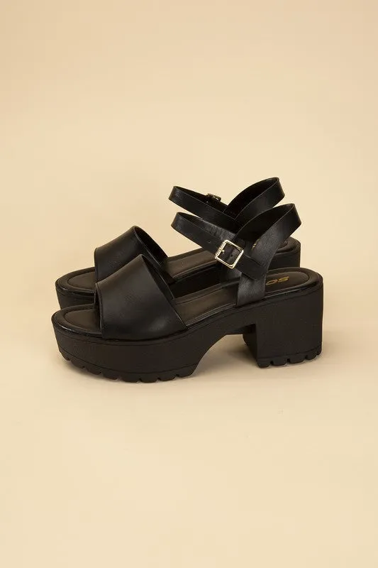 SODA STACIE Chunky Platform Sandals