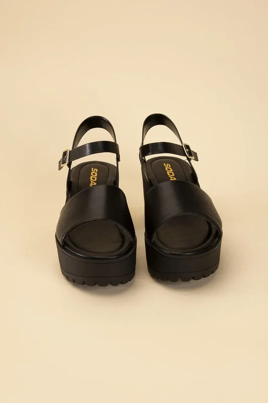 SODA STACIE Chunky Platform Sandals